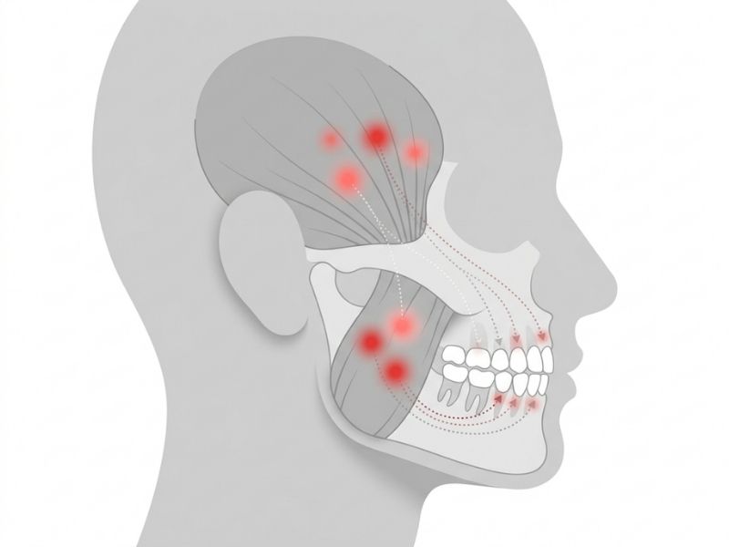 Diagram showing Muscle Pain and Temporomandibular Disorders (TMD)